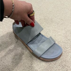 Genuine Leather Wal & Pai light blue sandals